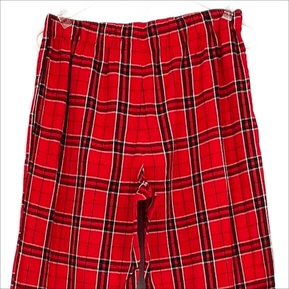 District Plaid Pajama Bottoms in Red/Black Size Small - Picture 4 of 6